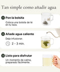 Guía visual para preparar té Dragon Well en bolsita piramidal