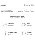 Información de origen y preparación del té verde Dragon Well de Zhejiang, China