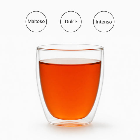 Infusión de té negro Dian Hong con notas maltosas, dulces e intensas
