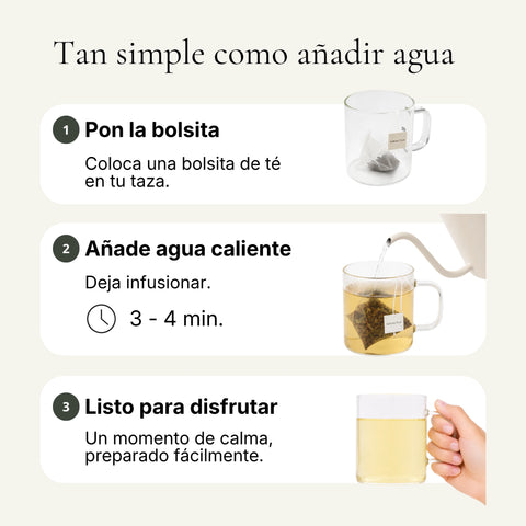 Cómo preparar té Oolong Melocotón en tres pasos