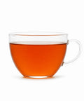 Taza de cristal con infusión de té negro Dian Hong