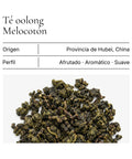 Hojas de té oolong melocotón de perfil afrutado