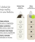 Calidad de hoja suelta en bolsita piramidal de té Verde Jazmín