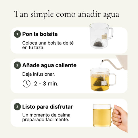 Infusión de té Verde Jazmín preparada fácilmente